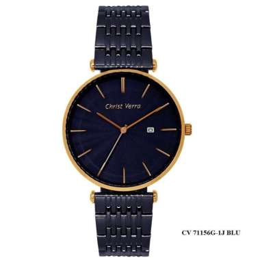 JAM TANGAN PRIA CHRIST VERRA CV 71156G / CV71156G ORIGINAL ROSEGOLD BLUE