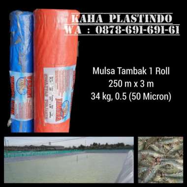 Sale Plastik Mulsa Tambak 50 Micron 1 Roll 250 M X 3 M, 34 Kg