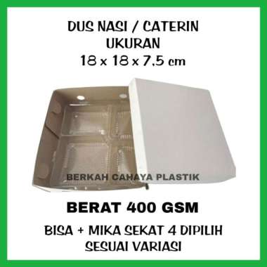 Dus | Box 400 gsm| Kotak Nasi Kue Makanan 18x18 Polos 18 x 18 Mickey Dus