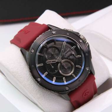 ALEXANDRE CHRISTIE AC6653 / AC 6653 BLACK RED RUBBER ORIGINAL