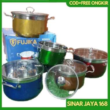 [COD] KOREA HIGH POT PANCI 5 SET WARNA WARNI FUJIKA