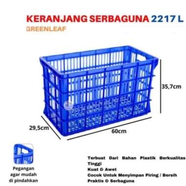Container Krat Keranjang Piring 2217L 2217 L Green Leaf GreenLeaf