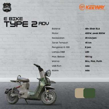 E Bike Keeway Type 2 Adventure Hijau