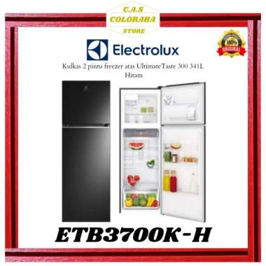 KULKAS ELECTROLUX ETB3700K-H KULKAS 2 PINTU 341L INVERTER ETB3700KH ETB3700 ETB 3700 K H KULKAS 2 PI
