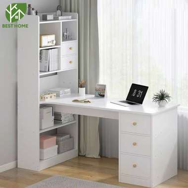 Meja Komputer Meja belaja Sudut den Putih 120CM