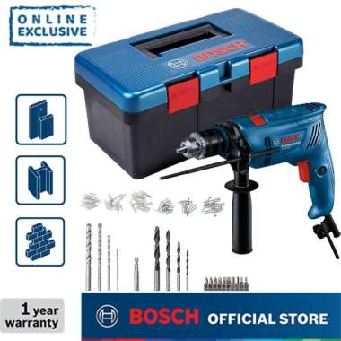 Bosch Bor Impact Listrik Set 600W 13MM GSB 600 FISHERMAN BOX