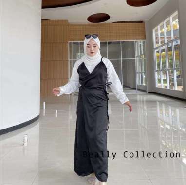 Stephanie Set | Set Dress Tali | Dress Satin | Camisole Dress Satin Dress Black