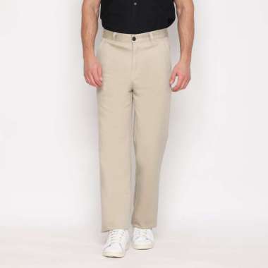 POLICE Celana Panjang Semi Formal Corak Katun Khaky Pria 32 Khaky