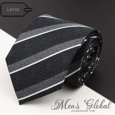 DASI PRIA LEBAR 8 CM KANTOR WEDDING STRIP NAVY HITAM MERAH CASUAL - L8105