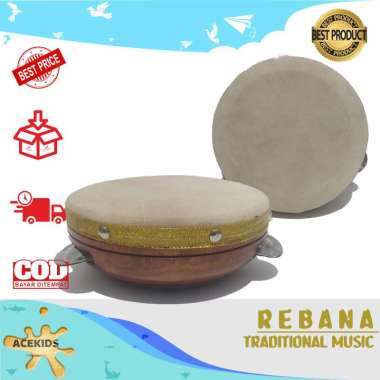 Alat Music Tradisional Rebana Diameter 16 * 7 CM Terbangan Hadroh Bahan Premium