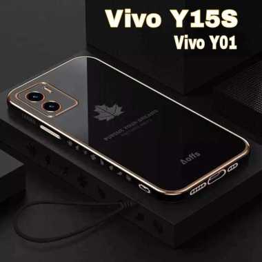 Promo Case Vivo Y15S / Vivo Y01 Softcase Mapel Plating Pelindung Back Cover VIVO Y15S HITAM