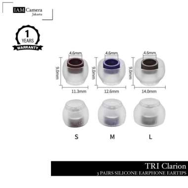 TRI Clarion Silicon Earphone Eartips Tri Clarion L 1 Pack