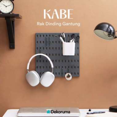 Dekoruma KABE Rak Dinding Gantung Minimalis Set Black