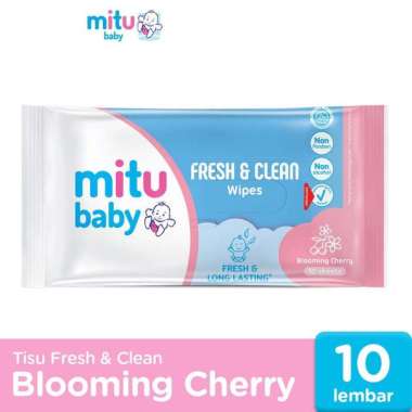 Mitu Baby Wipes Tisu Basah Isi 10 Lembar Blooming Cherry