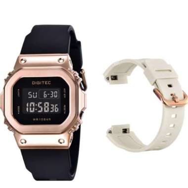 Jam Tangan Unisex Digitec 7054 Original BDG 7054T DG 7054 Hitam Rose