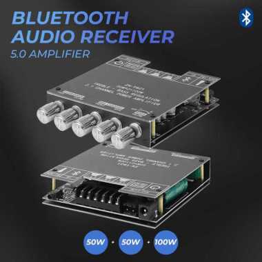 ZK Audio Bluetooth Audio Receiver 5.0 Amplifier 2.1 50Wx2+100W