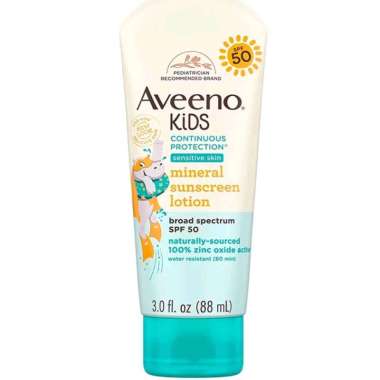 Aveeno kids continuous protection mineral sunscreen sun screen stick spf 50 88ml 88 ml