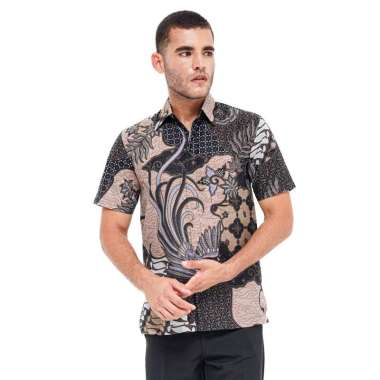 Rianty Batik Premium Pria Kemeja Pendek Hem Mahalino Mahalini S