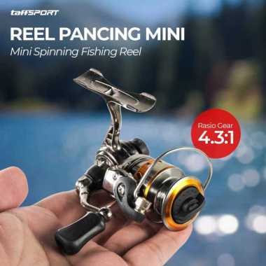 TaffSPORT Reel Pancing Mini Spinning Fishing Reel 4.3:1 Gear Ratio
