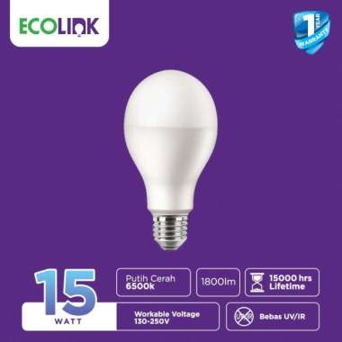 Ecolink Lampu Bohlam LED Bulb 15W Cool Day Light