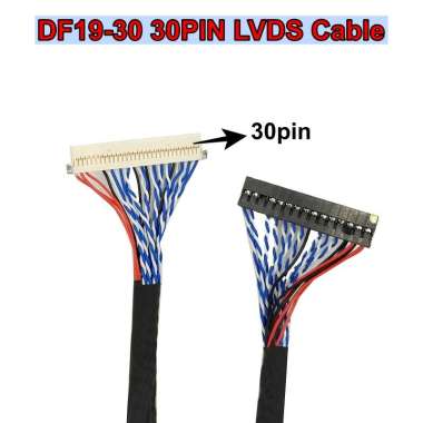 DF19 30P D8 Khusus LVDS Kabel UNIVERSAL 30Pin Double 2Ch 8bit