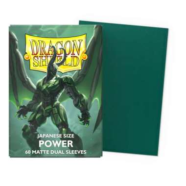 Dragon Shield Dual Matte 60 Card Sleeve Japanese Size Power YG/VG