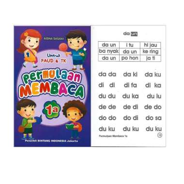 Buku Anak Paud & Tk - Permulaan Membaca 1A & 1B (Tk Polos BI ) p.membaca 1a