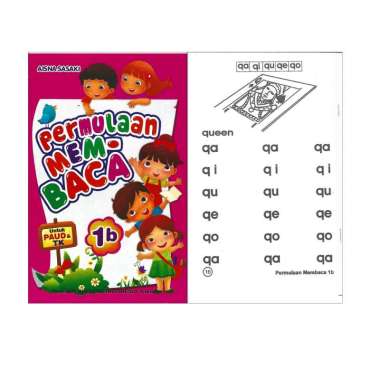 Buku Anak Paud & Tk - Permulaan Membaca 1A & 1B (Tk Polos BI ) p.membaca 1b