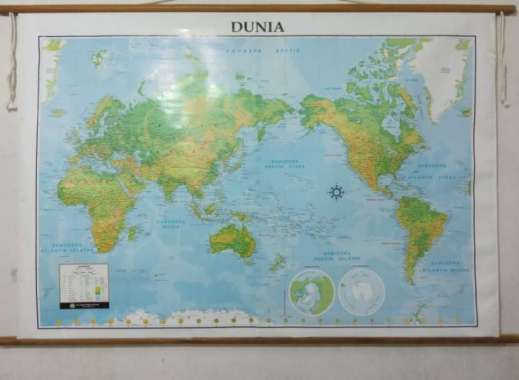 Peta Dunia Physikal peta dinding Multivariasi Multicolor