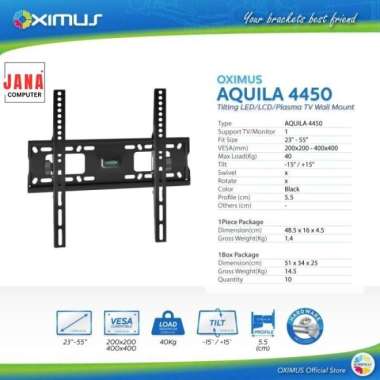 BRACKET TV LED LCD MONITOR 23"- 55" OXIMUS AQUILA 4450 WALL MOUNT TILT