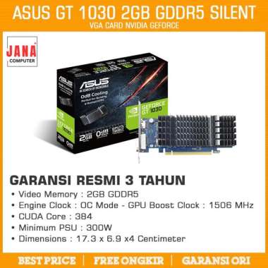 ASUS GT 1030 2GB DDR5 SILENT LOW PROFILE VGA NVIDIA GEFORCE GT1030-SL