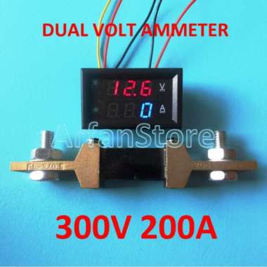 DIGITAL VOLT METER AMPERE METER DC 100V 10A 200A+RSHUT