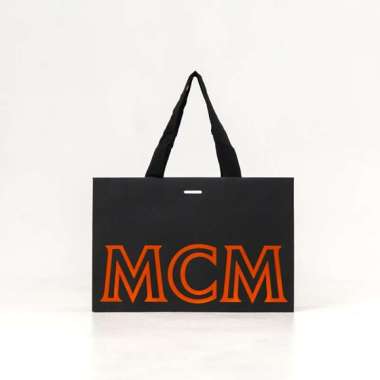 Tas PAPER BAG MCM ORANGE BLACK 100% ORIGINAL SIZE XS
