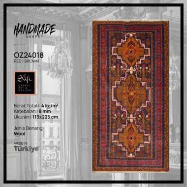 Karpet Handmade Made in Turki Red Brown 113x225 Cm