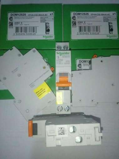 RCBO ( MCB + ELCB ) antikontak Schneider 25A