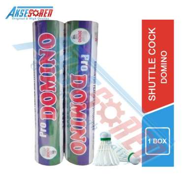 Aksesoren Shuttle Cock Domino [1 Pack/12 Pcs] / Kok Bulu Tangkis Shuttlecocks / Bola Alat Badminton 