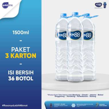 Air Mineral RON88 Botol 1500 ml PAKET 3 Karton via Kurir Toko