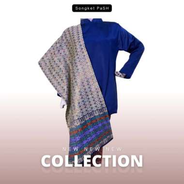 Songket PaSH - Selendang Songket Mesin Khas Palembang Berbagai Macam Warna Dan Motif Hitam