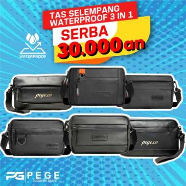 Tas Selempang 2IN1 PEGE Slingbag Pria Bahan Waterproof Promo Serba 30 Ribuan - PG 30K 9023