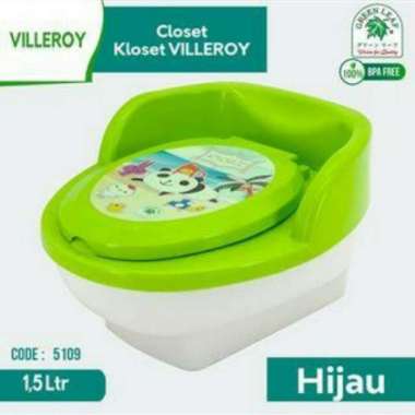 100% Produk Ori Potty Training Anak Green Leaf 5109 Portable Closet Duduk Wc Jongkok Multicolor