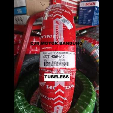 Ban TUBLES FEDERAL HONDA AHM 90/90 ring 14 Ban BELAKANG Motor BEAT