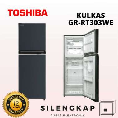 TOSHIBA GR-RT303WE-PMF KULKAS 2 PINTU INVERTER 230L