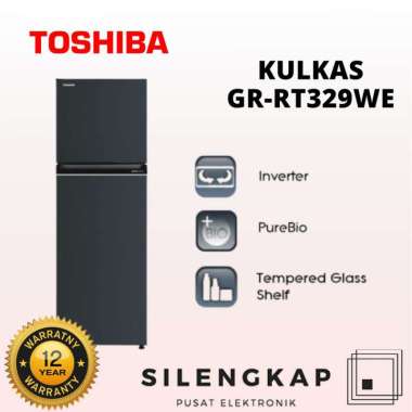 TOSHIBA KULKAS INVERTER 2 PINTU 253 L GR-RT329WE