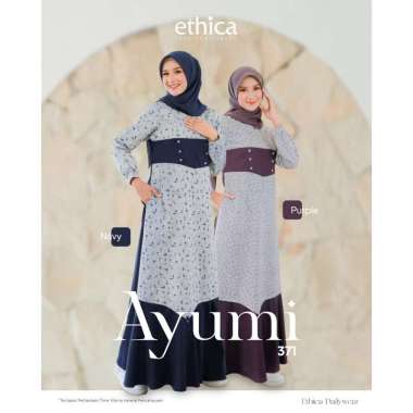 DRESS ONLY ETHICA ORIGINAL AYUMI 371 NAVY AYUMI 371 PURPLE GAMIS DEWASA GAMIS ETHICA GAMIS KELUARGA