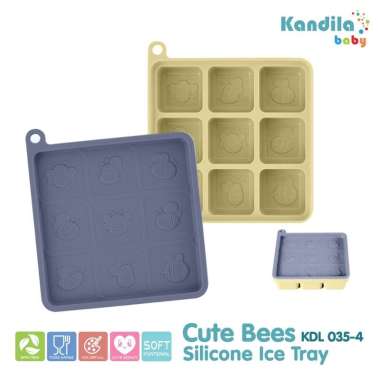 Kandila Baby Cute Bees Silicone Ice Tray Grey