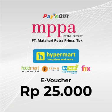 [Paysgift] Voucher Digital Hypermart Value Rp 25.000 FLASH SALE