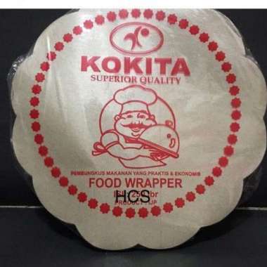 Kertas nasi bulat ukuran 25cm isi 150 lembar/kertas nasi bunga/alas piring rotan/alas piring bulat