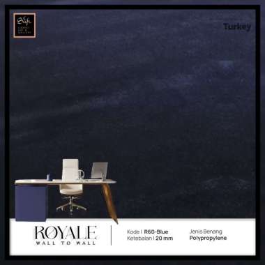 Karpet Lantai Meteran Tebal 20mm Navy Royale WALL TO WALL