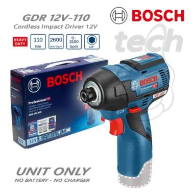 Mesin Obeng Baterai Cordless Impact Driver Bosch GDR 12V-110 - Unit Only