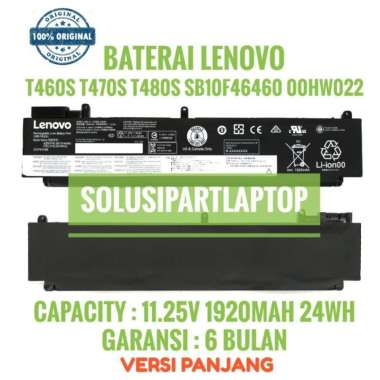 Baterai Thinkpad Battery Compatible T460s T470s Ori